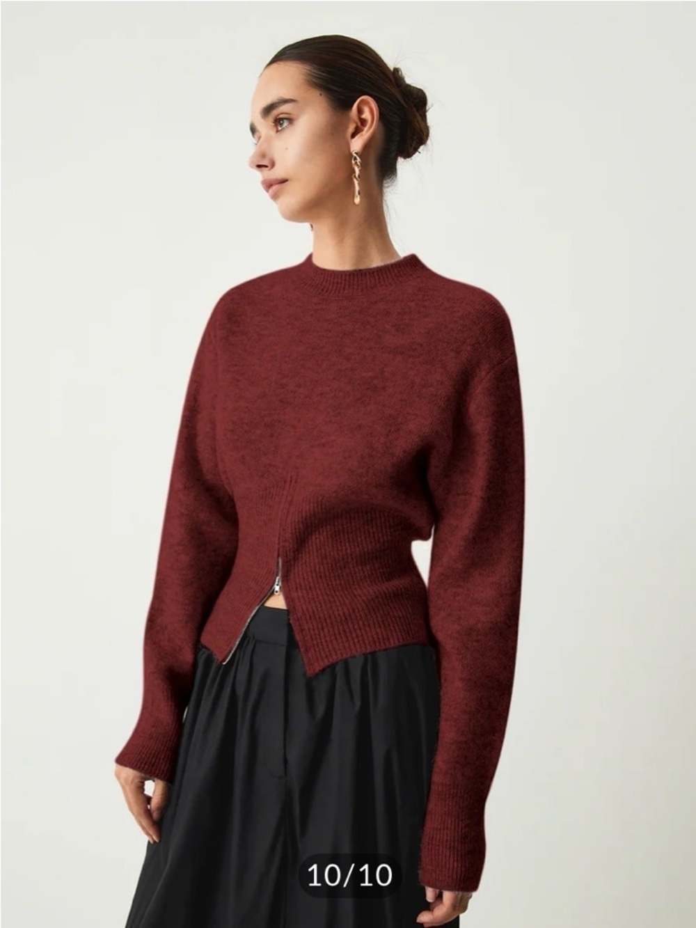 NWOT Commense Half Zip Fuzzy Sweater